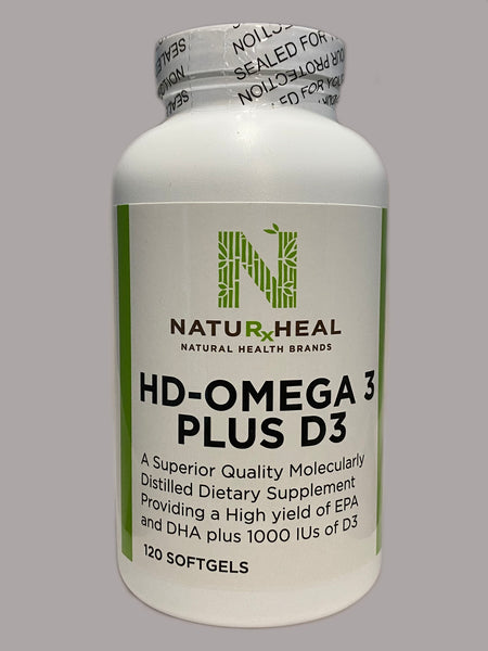 HD-Omega 3 Plus D3 120 Softgels (High-DOSE).