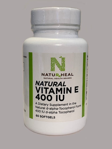 Natural Vitamin E 400 IU 60 Softgels.