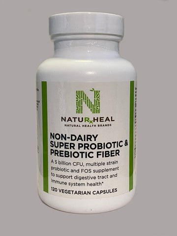 Non-Diary Super Probiotic & Prebiotic Fiber 120 Veg Caps.